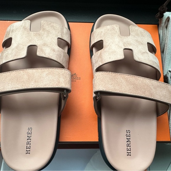 Hermes Authentic Chypre sandals in calfskin Women’s size 37 in Nude color - Picture 2 of 8